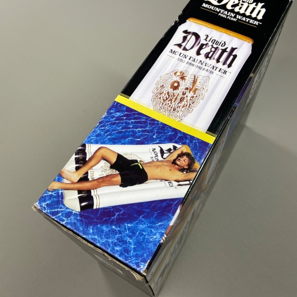 NEW Liquid Death Pool Float inflatable can raft summer white black - Picture 4 of 9